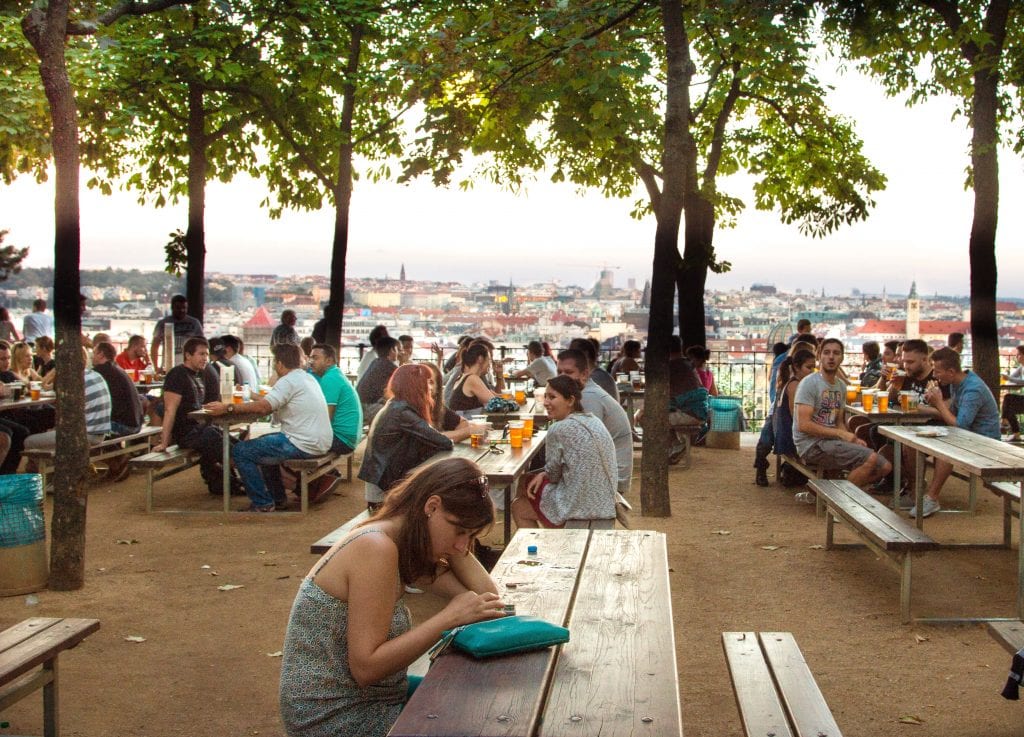 Where to Go in Prague for the Best Views of the City // Letna Beer Garden