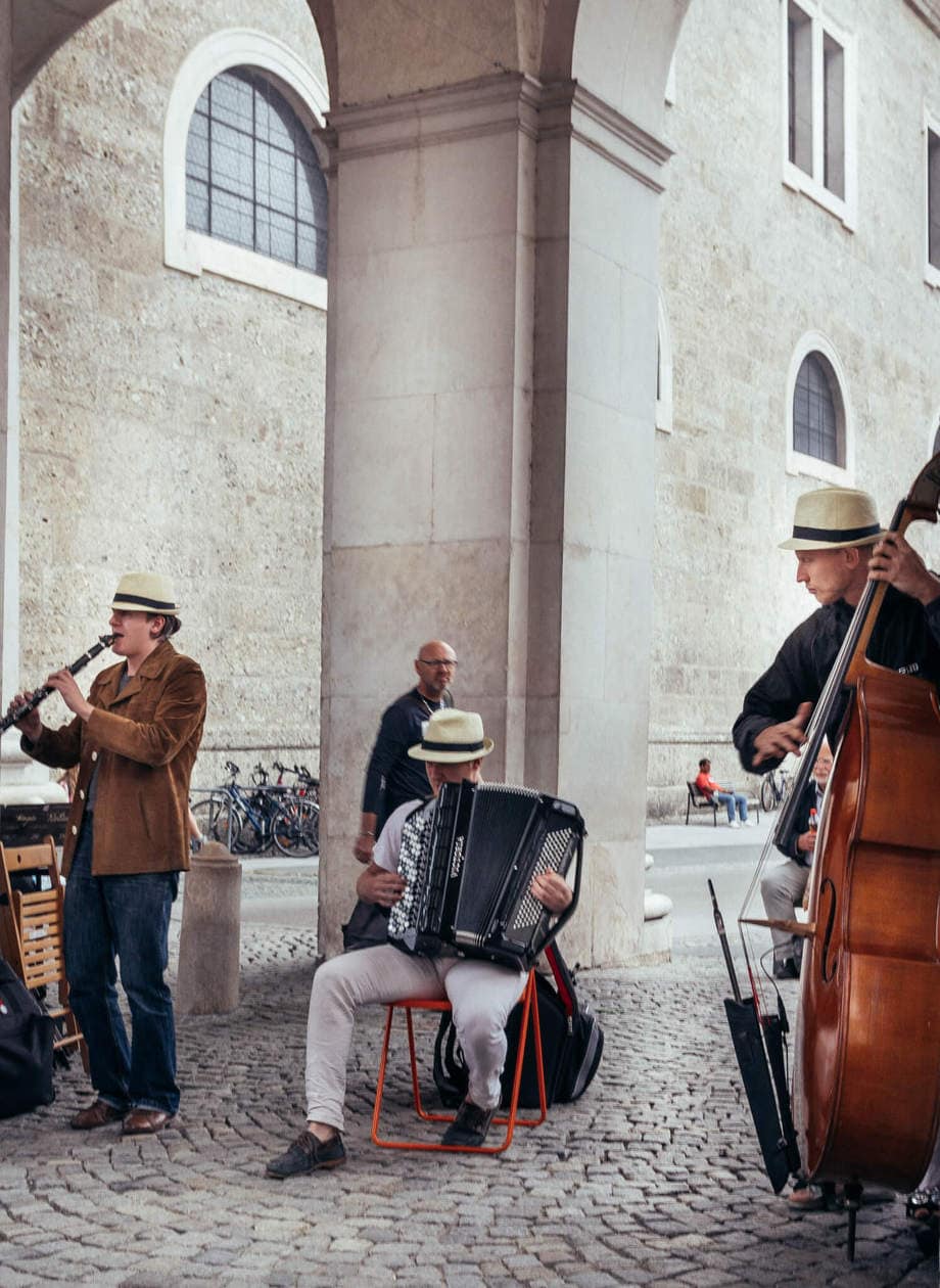 The Top 10 Things to do in Salzburg, Austria // Street Performers playing classical music in Salzburg 