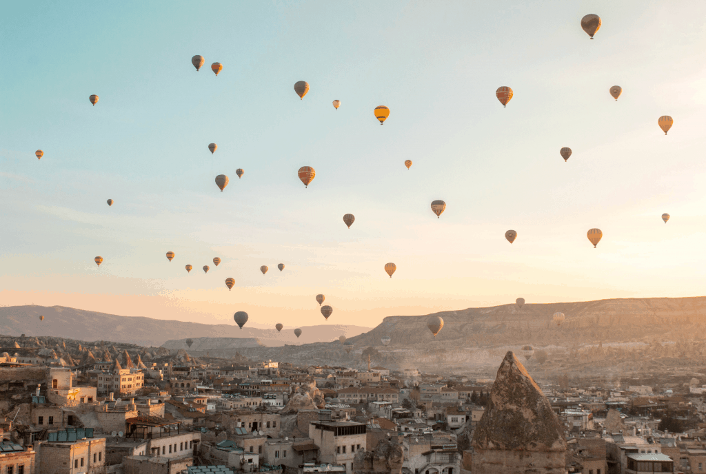 Cappadocia Hot Air Balloons | View from Mithra Cave Hotel