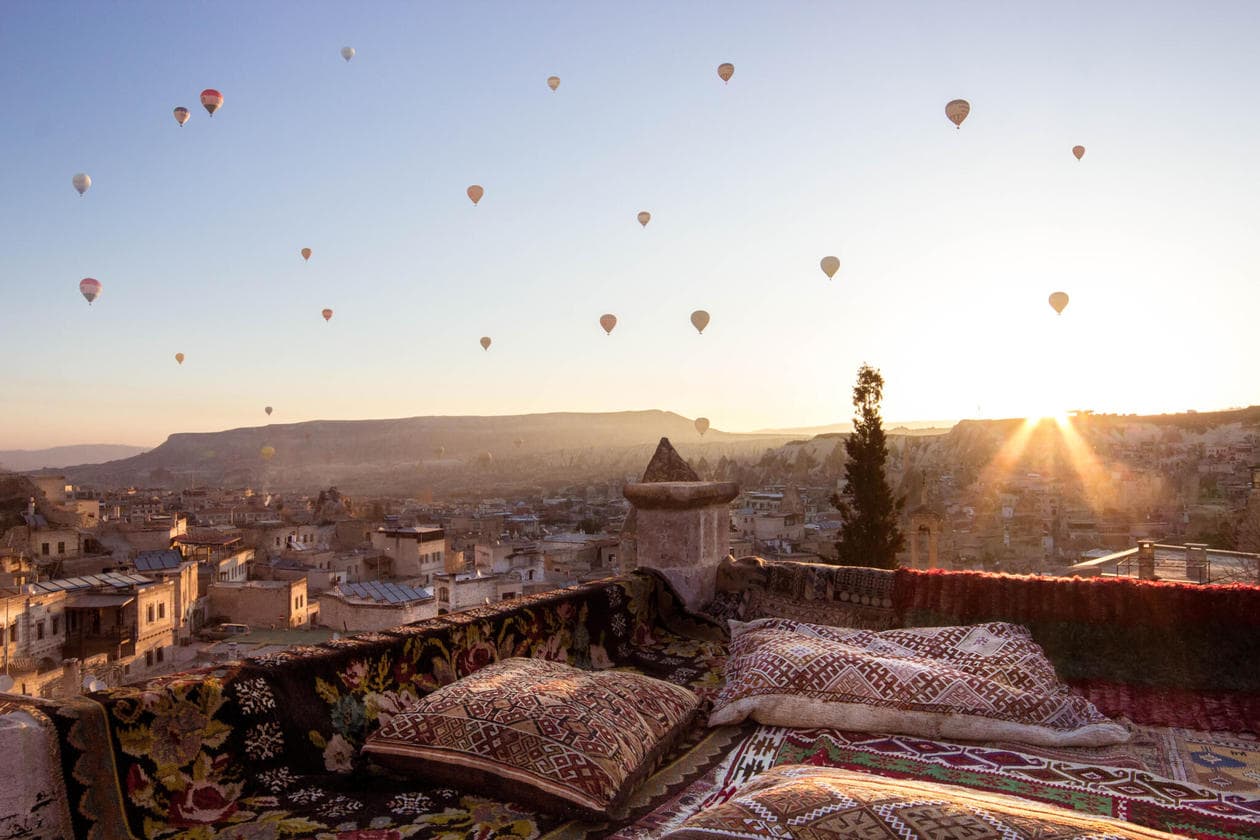 Where to watch the hot air balloons in Cappadocia 