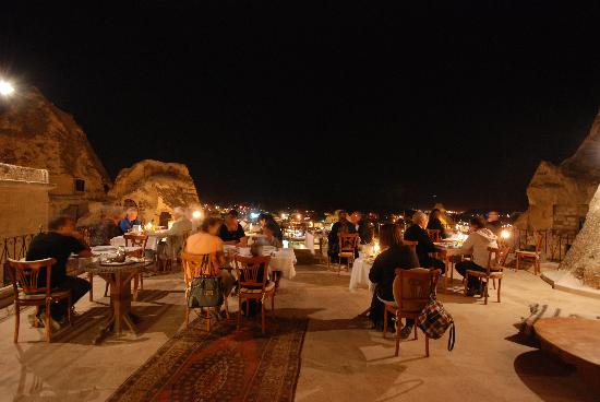 Where to eat in Goreme, Turkey // A list of 7 Cappadocia restaurants to check out, including where to find the most authentic pottery kebab, the prettiest patio to sip Turkish Tea, and where to get the best food. 