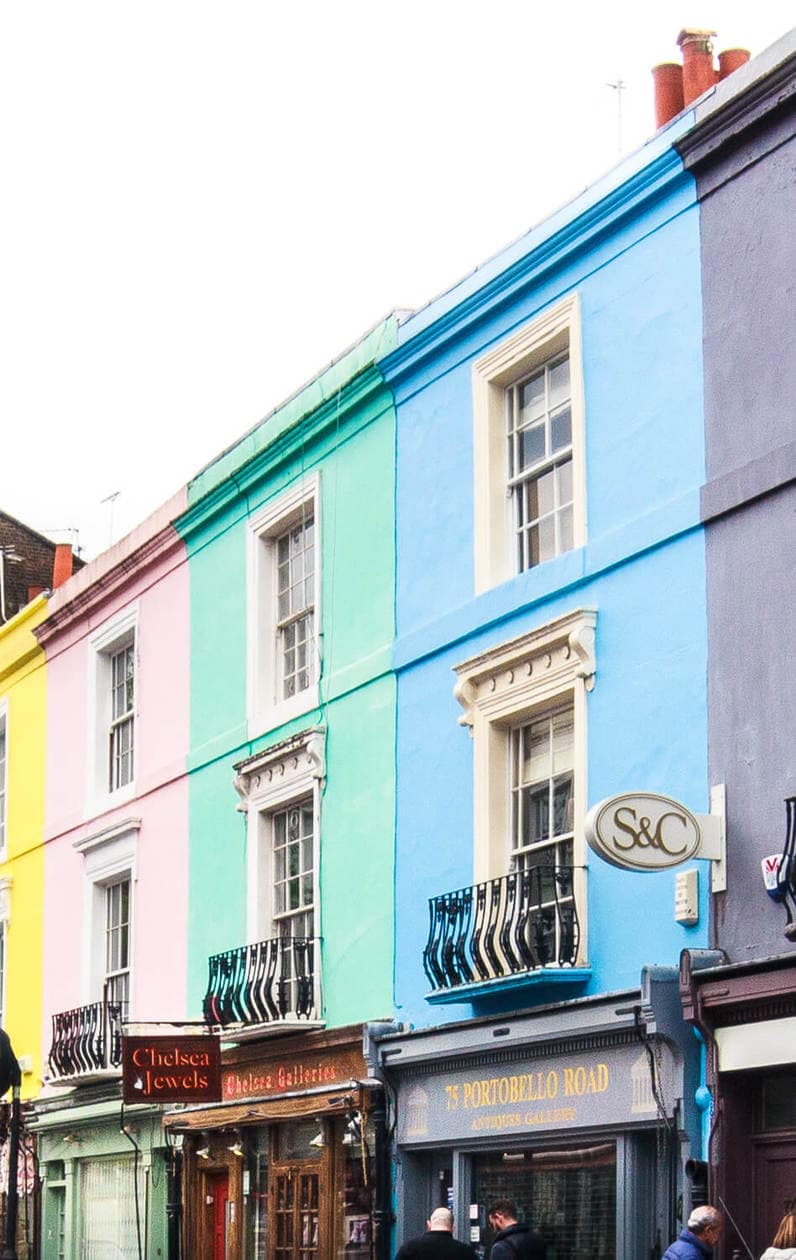 Colorful Portobello Road, Notting Hill