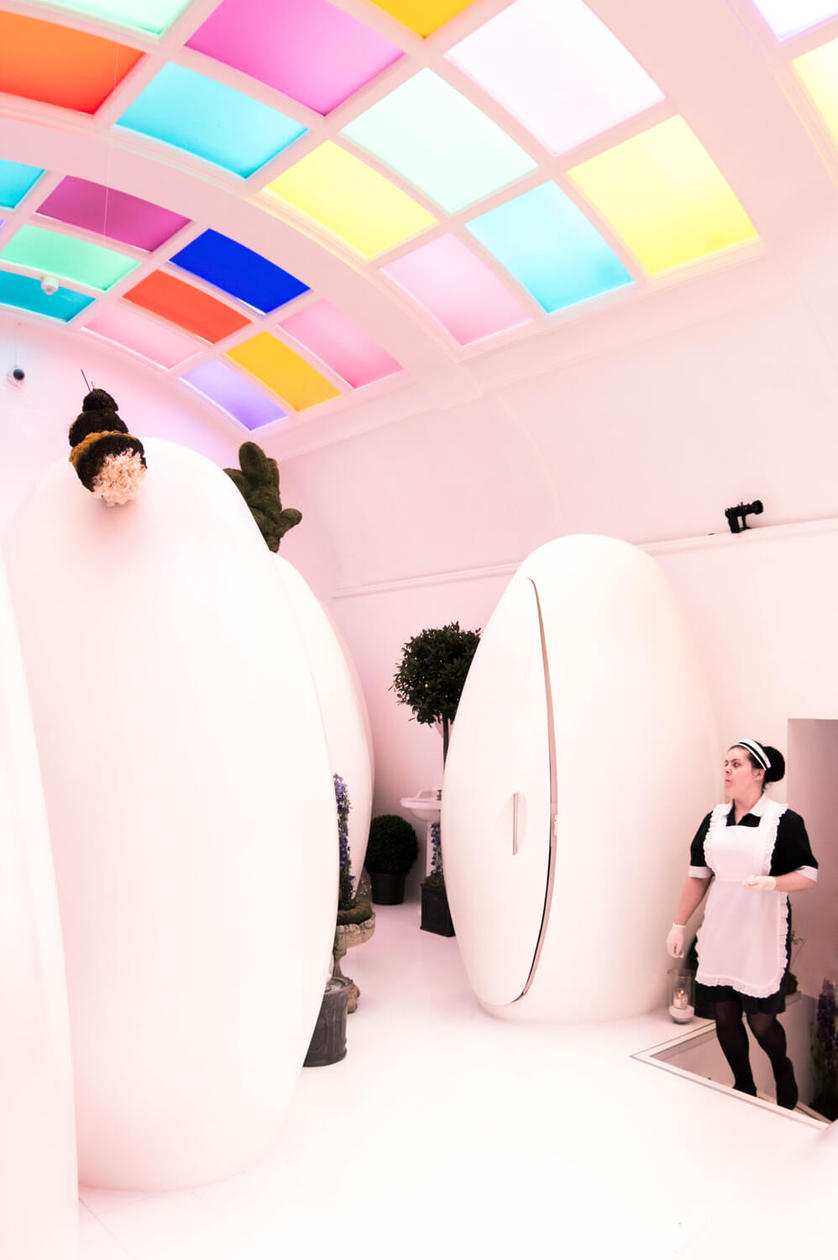Inside London's most photogenic restaurant; from the instagrammable pink restaurant to the infamous egg pod toilet. Keep reading for more information about Sketch. 