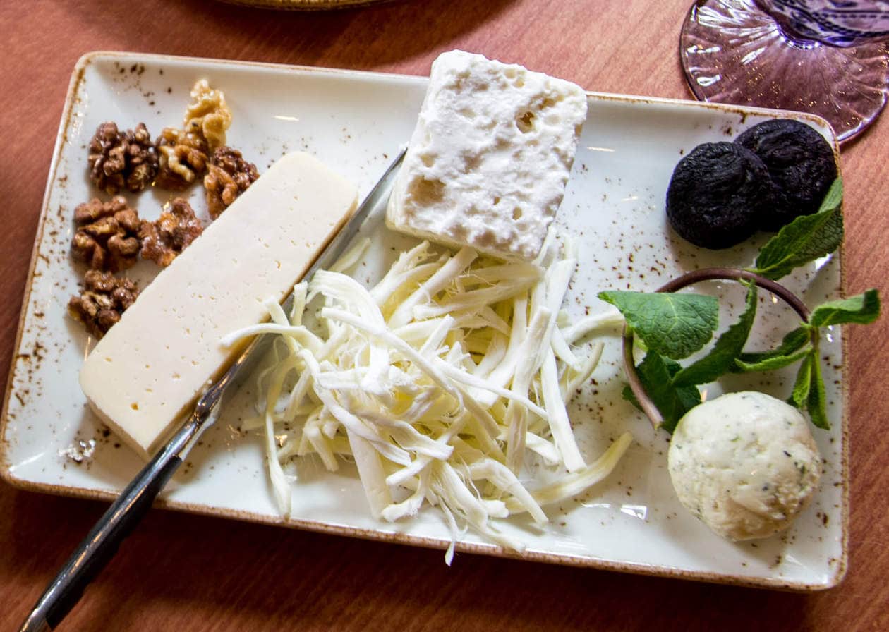 Sherep Restaurant Village Cheese // A list of the top Yerevan restaurants and bars to try in Armenia (recommended by locals!). Choose from traditional Armenian restaurants to french style cafes. Plus discover the best wine bars in Yerevan to taste local Armenian wine. 