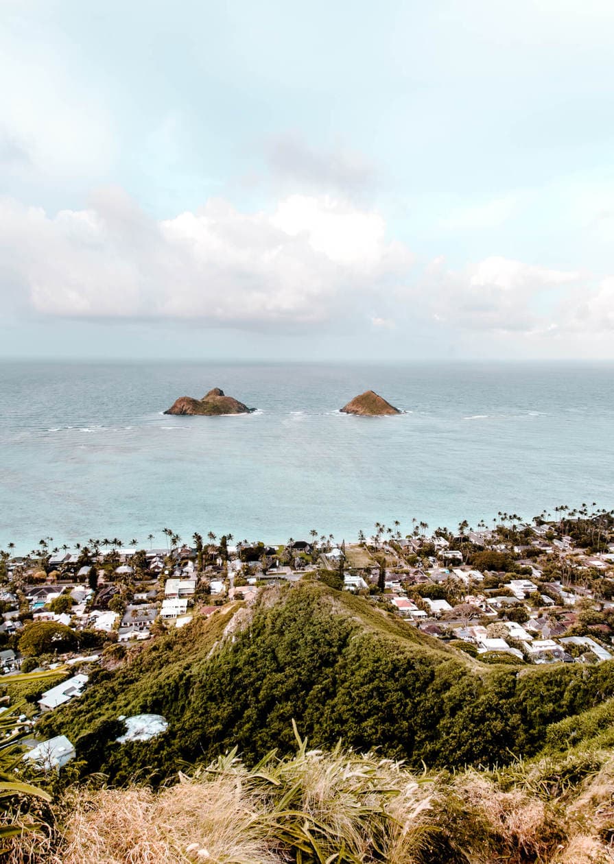 The Lanikai Pillbox Hike (aka the Kaiwa Ridge Trail) is a short and popular hike leading to 2 old military bunkers in Hawaii; and It's considered one of the easiest hikes on Oahu. Keep reading for information about the trail, how to get here, tips for visiting, plus photos of the incredible view and more.