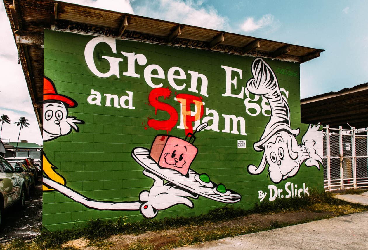 Green Eggs and Spam Mural Kakaako