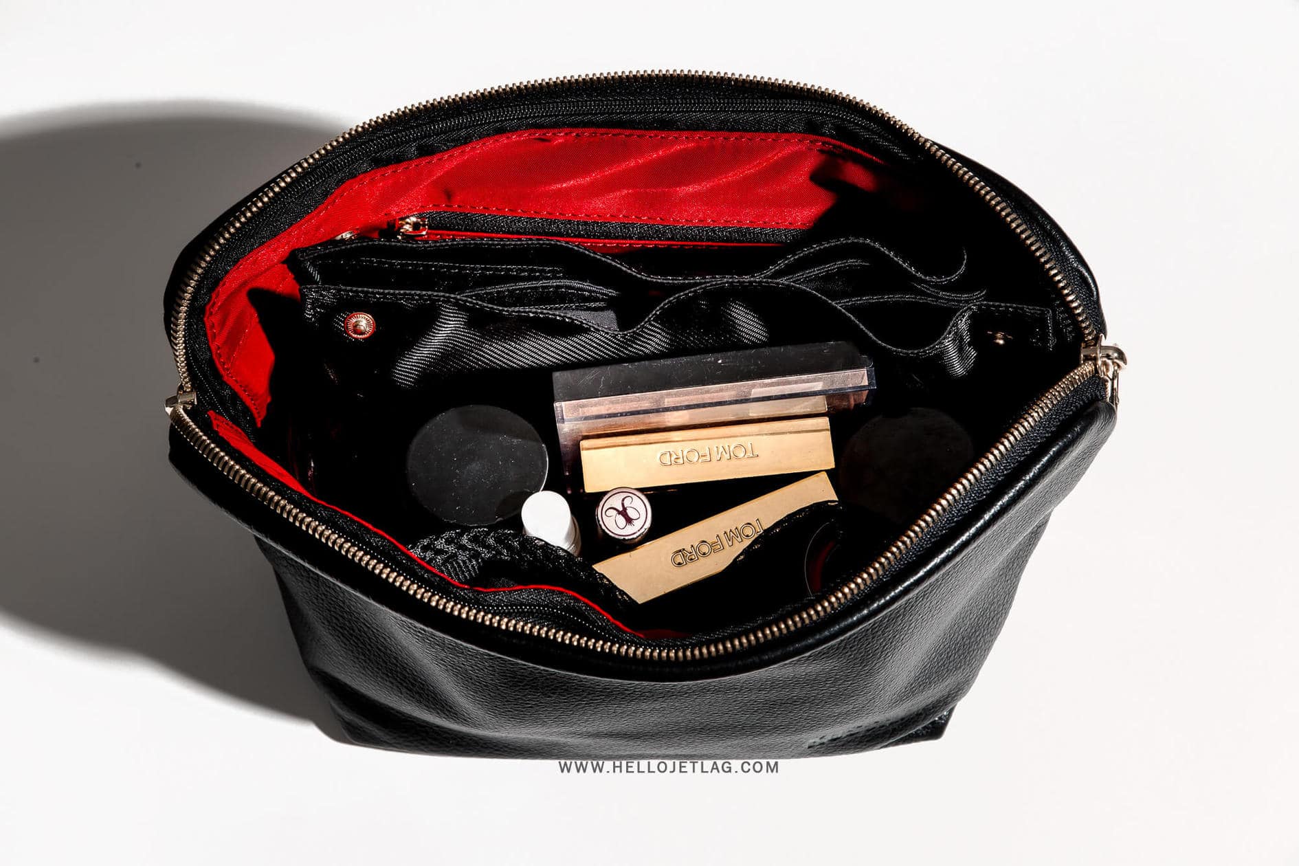 Kusshi Leather Makeup Bag 