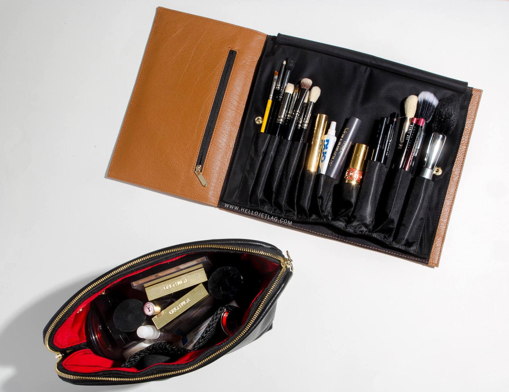 CHANEL, Makeup, Vintage Chanel Makeup Brush Set With Zip Case