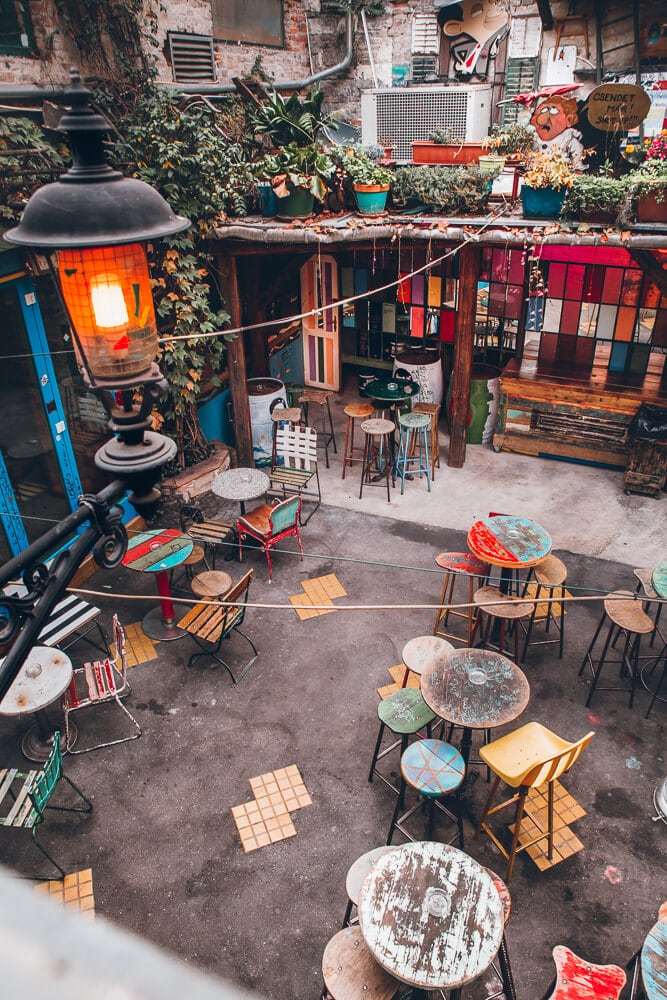 Overhead view at Szimpla Kert 