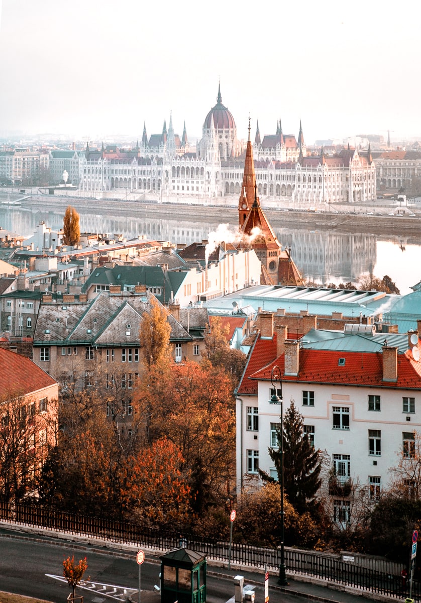 View of Budapest's Hungarian Parliament Building 