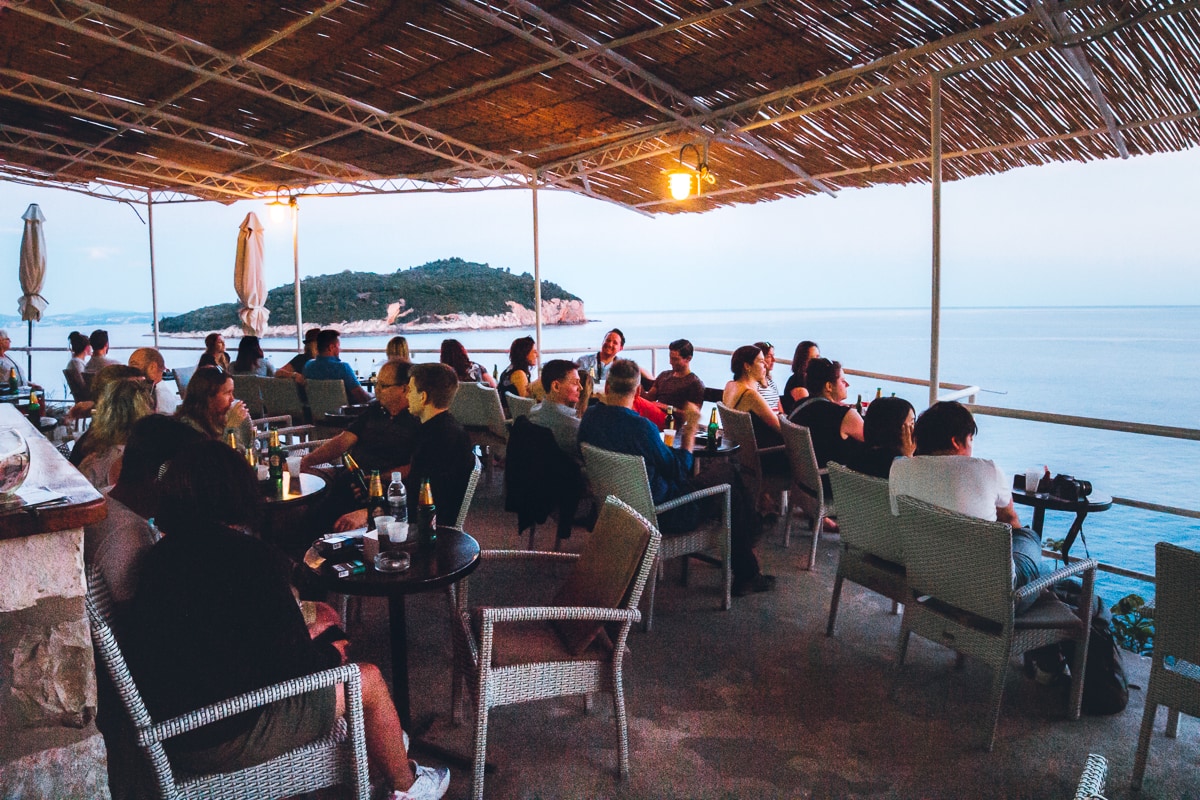 View of Lokrum Island from Dubrovnik bar