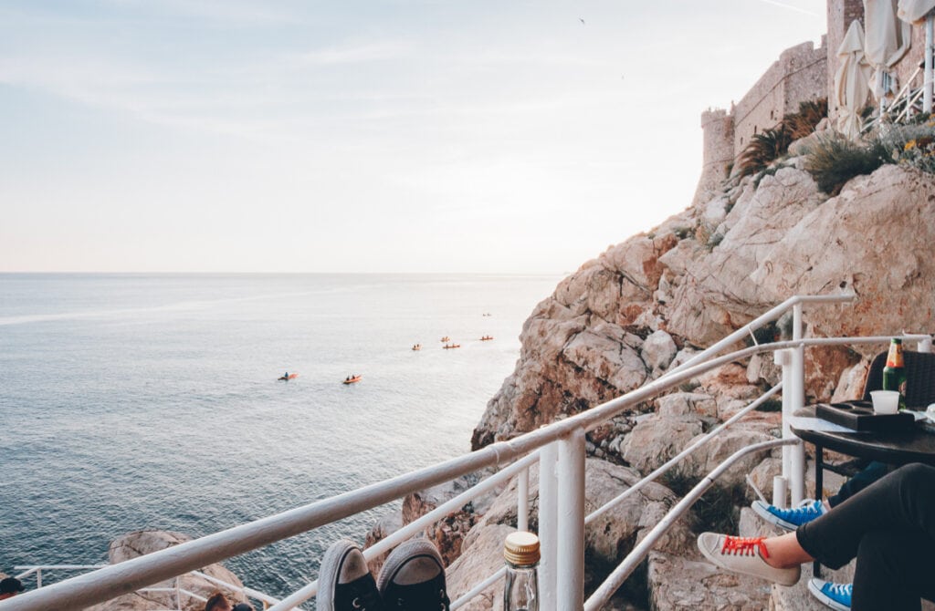 View from a cliff bar in Dubrovnik