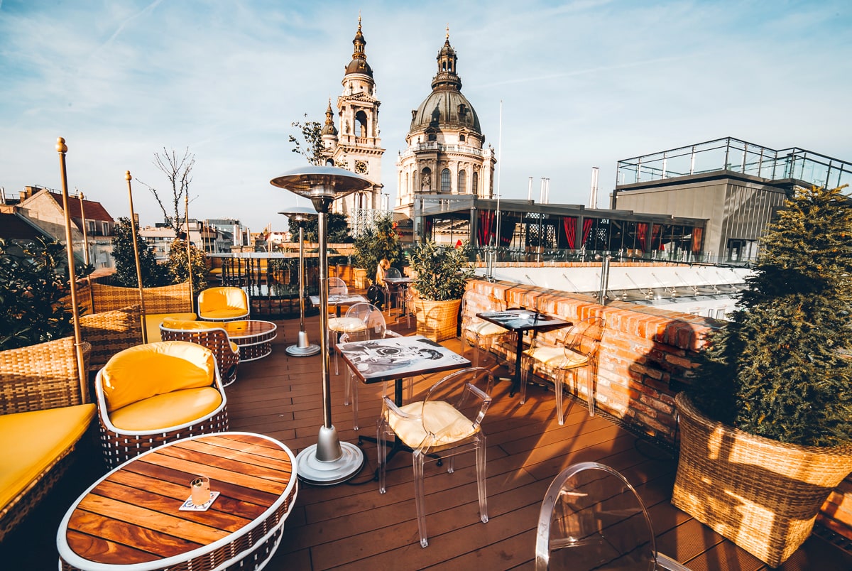 Aria Hotel High Note Sky Bar in Budapest