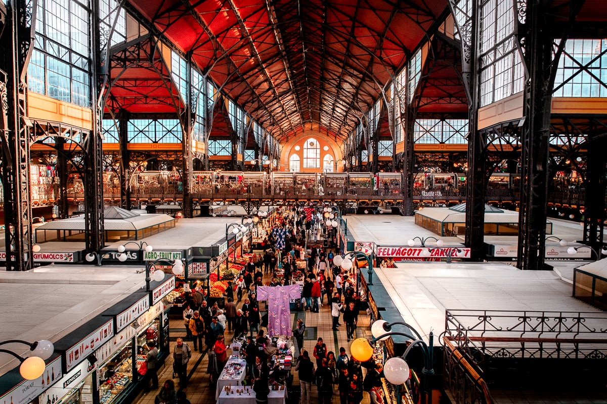 Stora saluhallen i Budapest