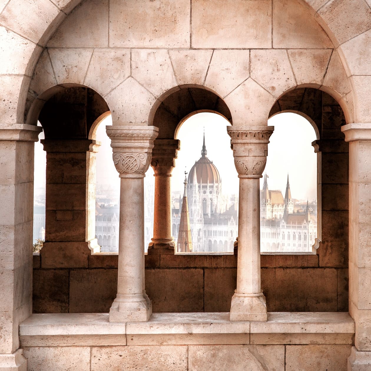 Hungarian Parliament Building from Fisherman's Bastion 