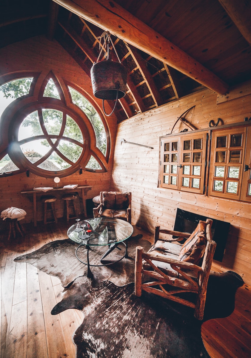 Gaelic Treehouse Hotel Room in Brittany France 