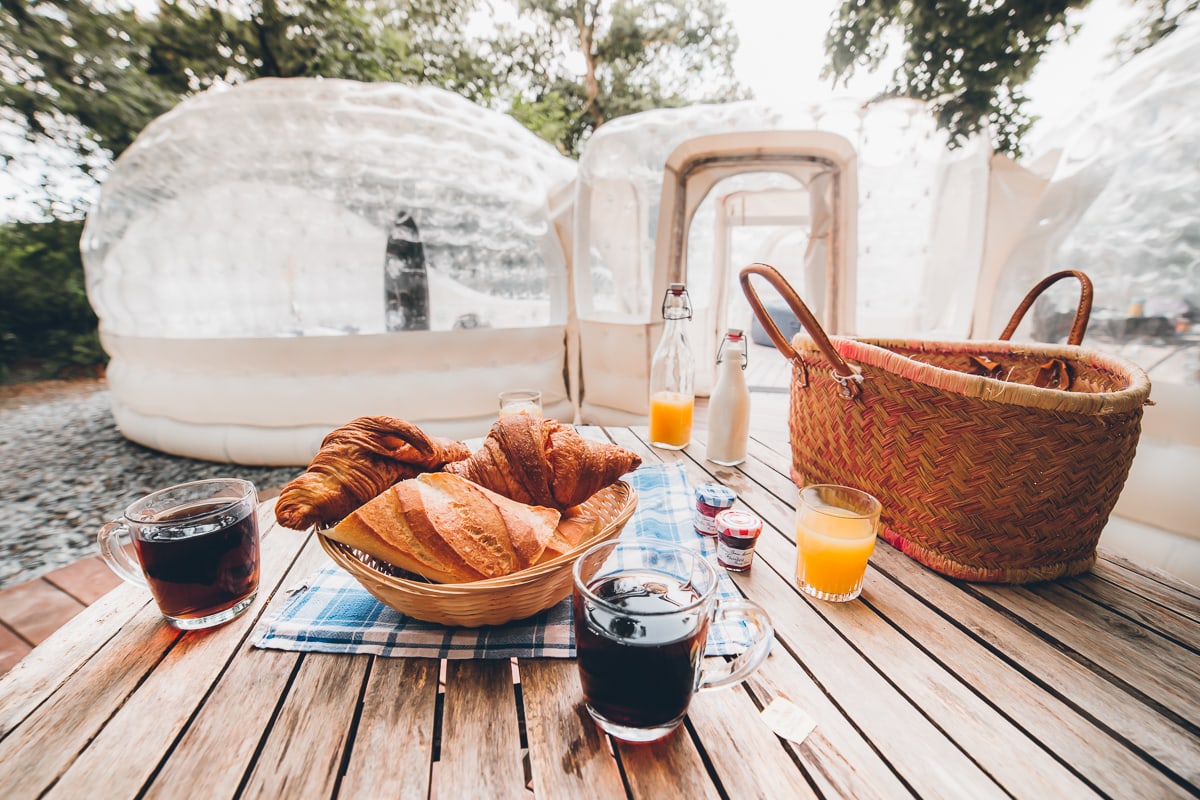 Breakfast at Domaine Arvor Hotel in Brittany, France 