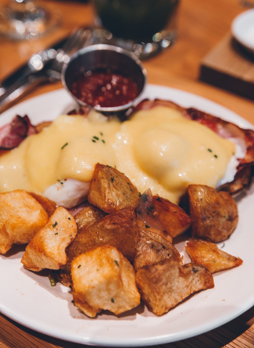 Eggs Benedict at Forage Restaurant in Vancouver 