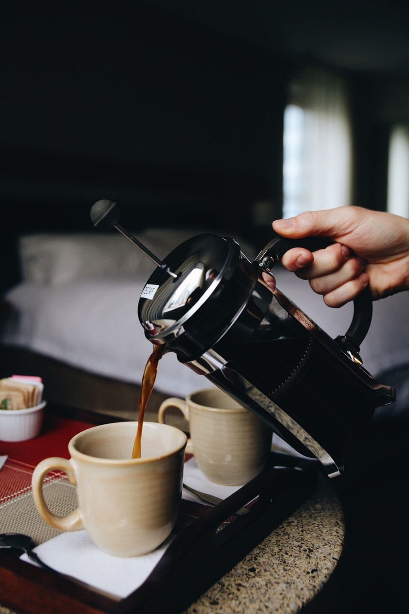 French Press Coffee at the Listel Hotel in Vancouver 