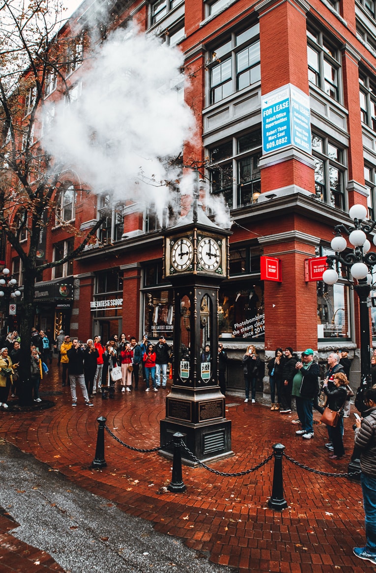 Steam Powered Clock in Gastown Vancouver 