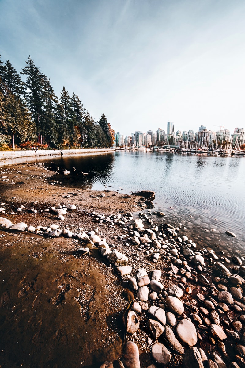 Stanley Park Seawall in Vancouver BC 