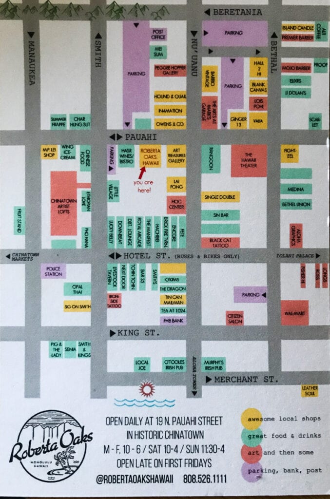 honolulu chinatown walking tour map