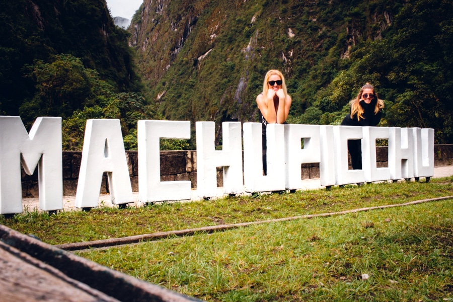 Machu Picchu Pueblo Letters in Aguas Calientes 