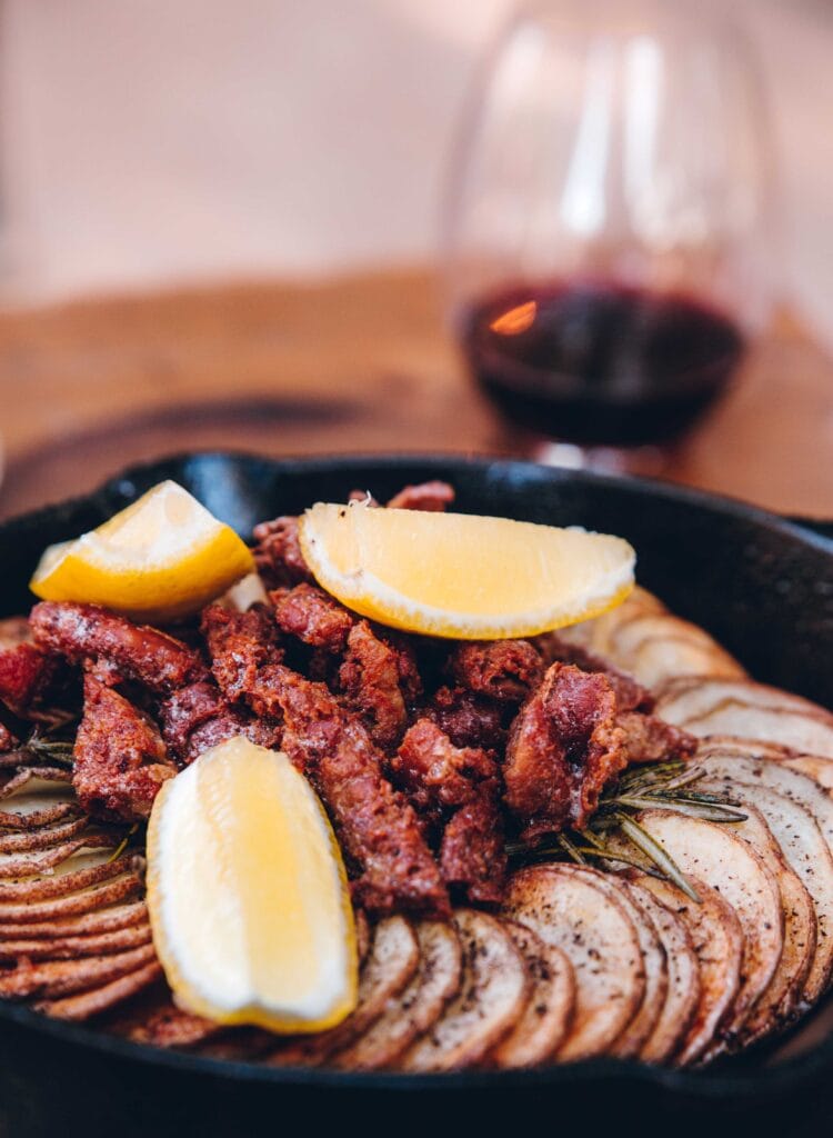 Tripe with Crispy potatoes at Primitivo