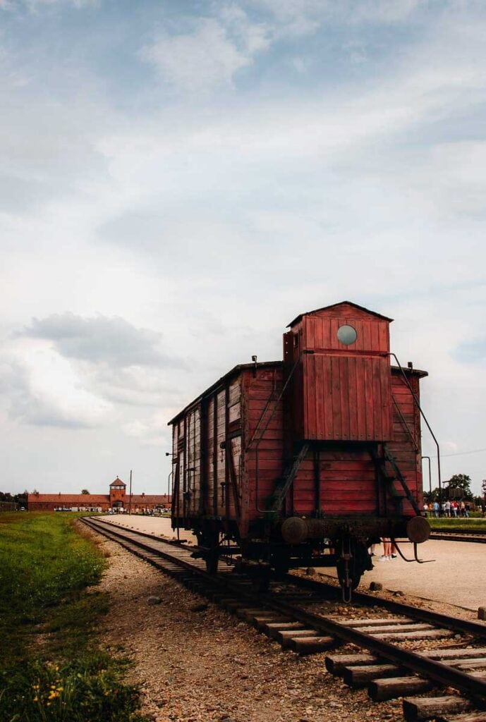 Touring Auscwitz - Train cart at Birkenau